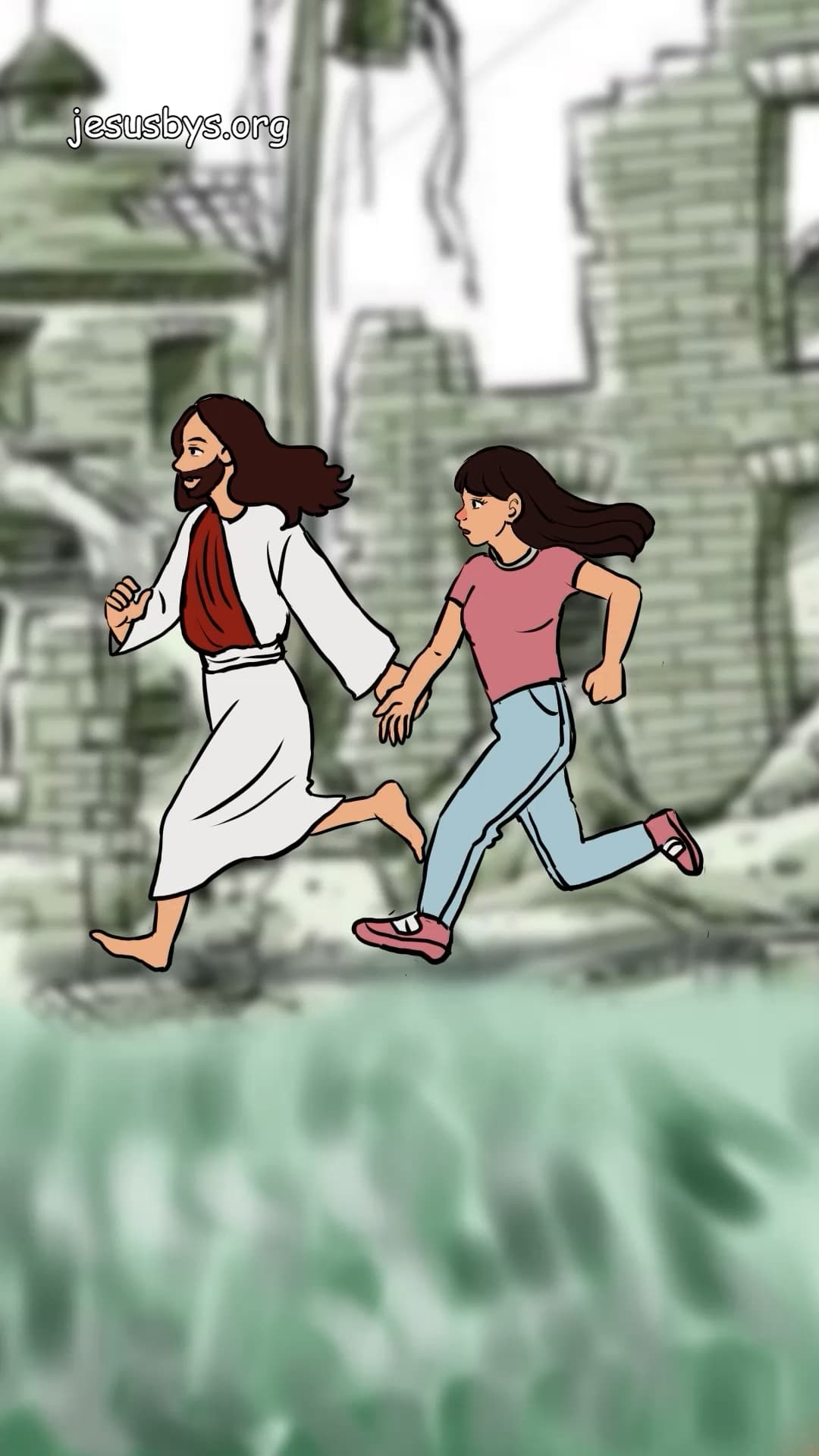 Jesus runs with you